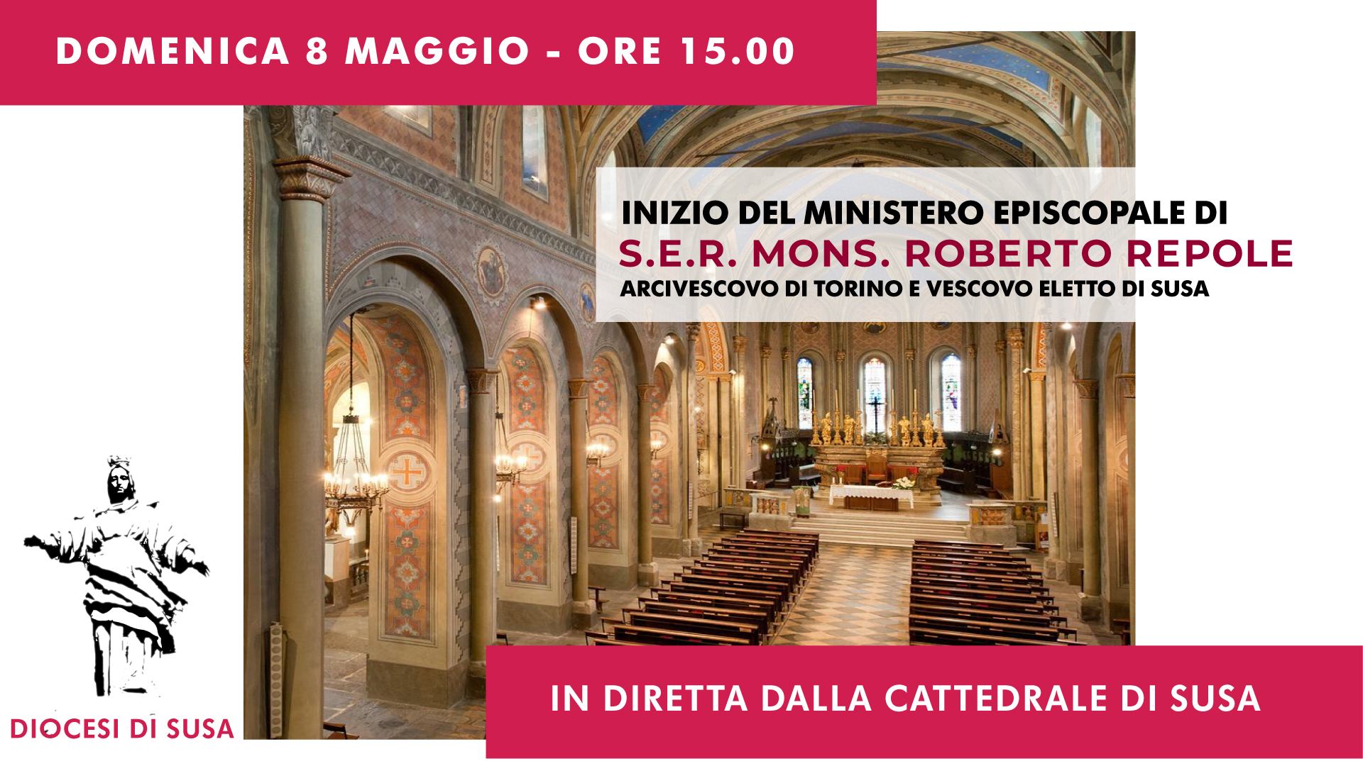 INIZIO DEL MINISTERO PASTORALE DI S.E.R. MONS. ROBERTO REPOLE A SUSA